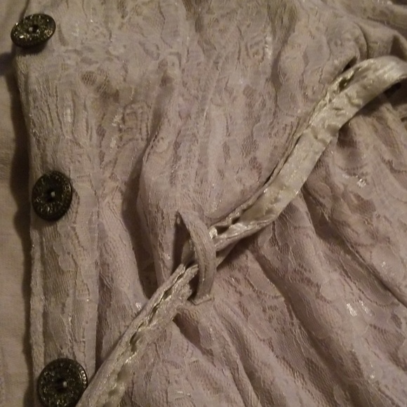 NWT The Buckle Silver Lace Trench Jacket BKE - Picture 6 of 8